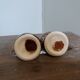 Flamed ceramic egg cups