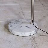 Arc floor lamp in chrome and marble, 1970