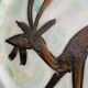 Ceramic plate by Jacques Marie, deer decoration, 1960