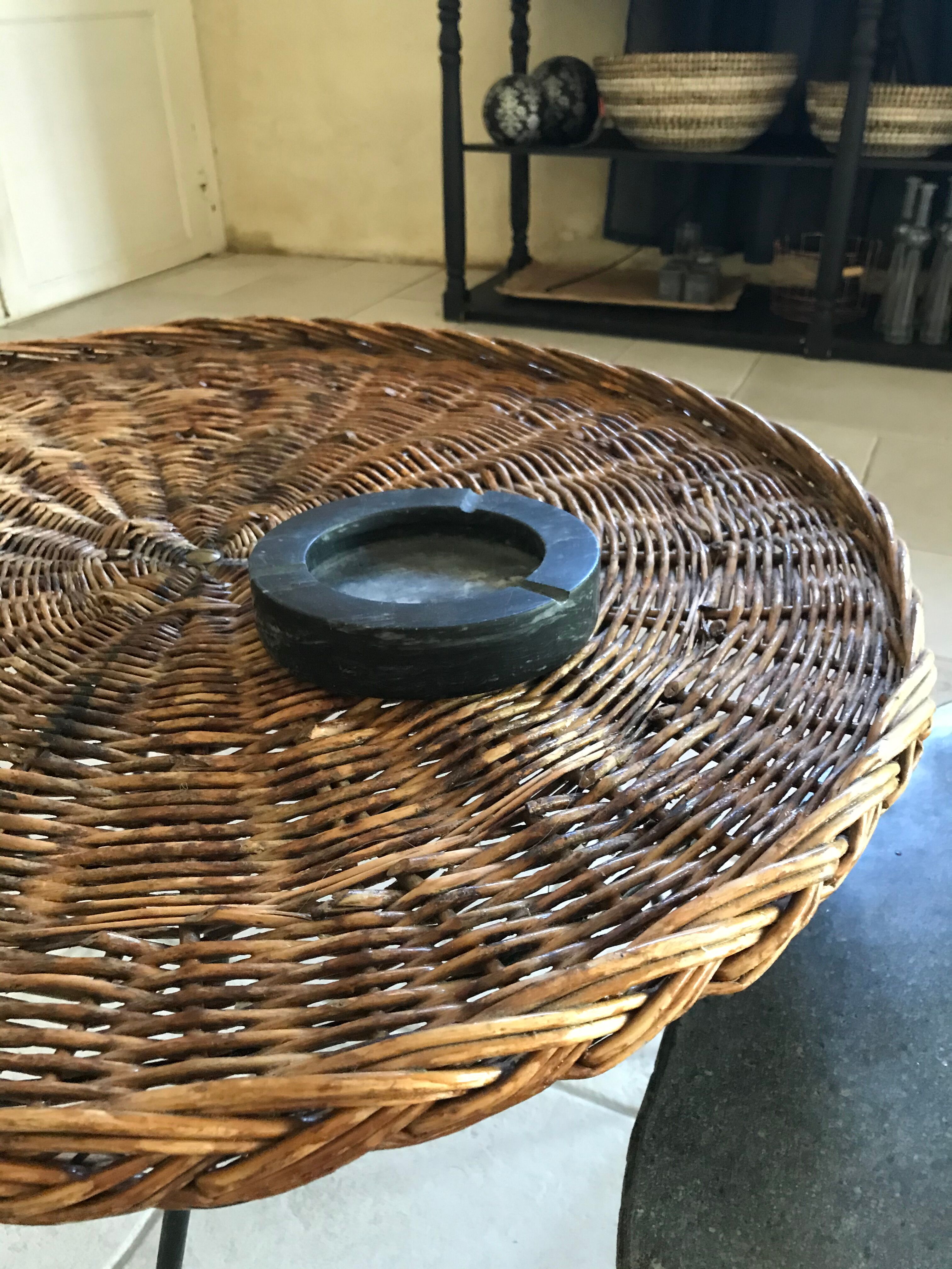 Black marble ashtray