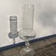 Vase sur pied en verre transparent
