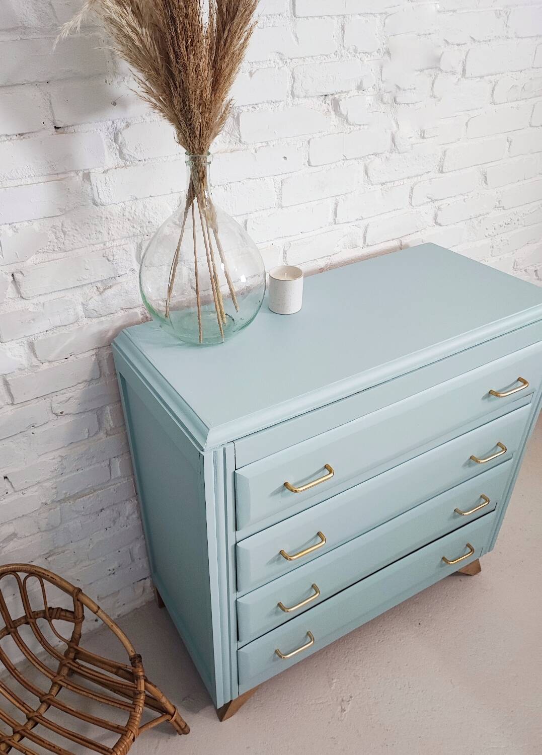 Blue vintage chest of drawers