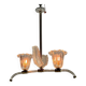 Venetian chandelier in clear Murano glass and brass circa 1950