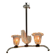 Venetian chandelier in clear Murano glass and brass circa 1950