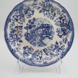 Assiette plate Ironstone bleu