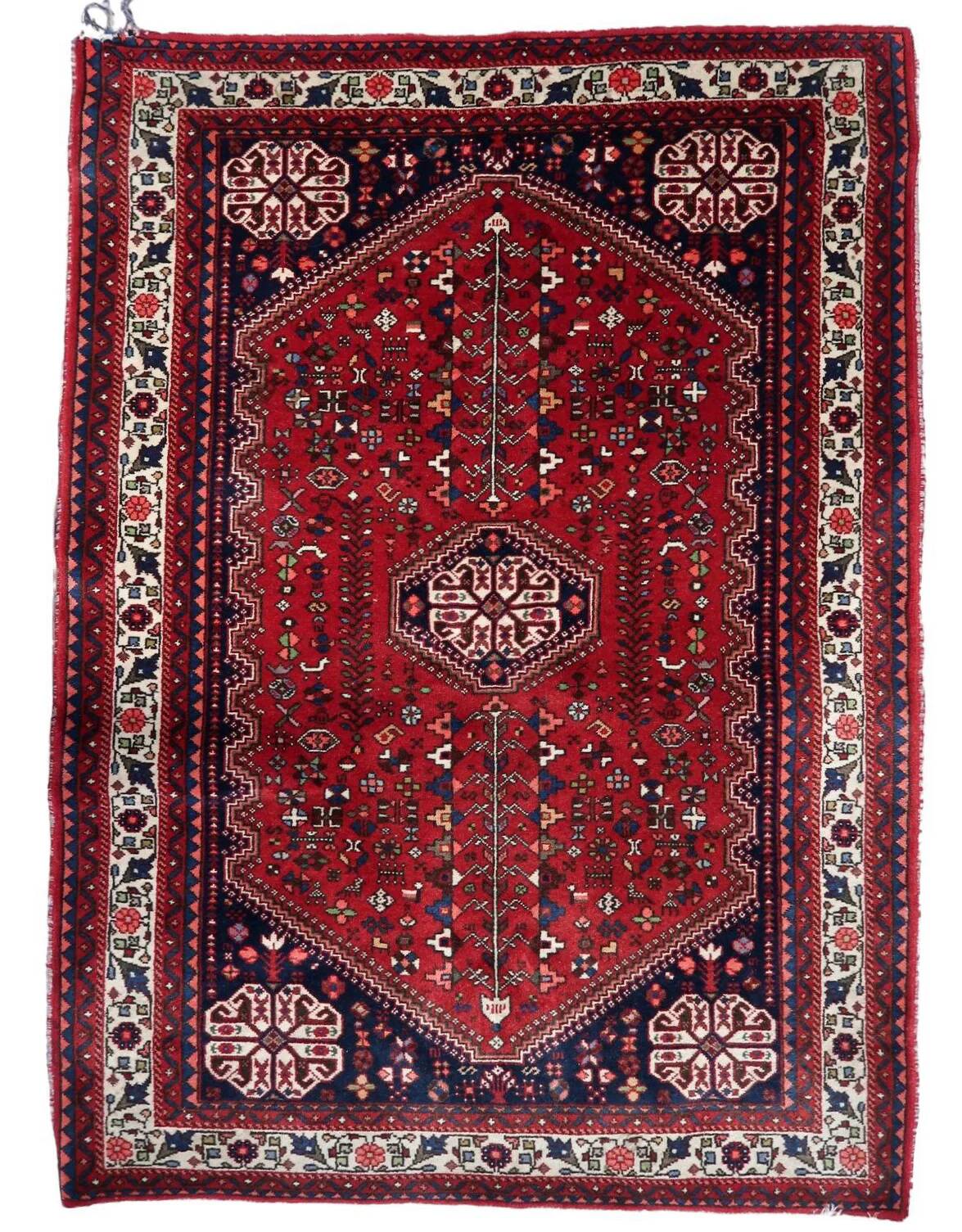 Handmade vintage Persian Malayer rug 106cm x 151cm, 1970s