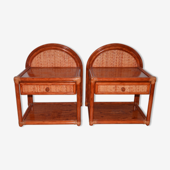 Lot de deux tables de chevet