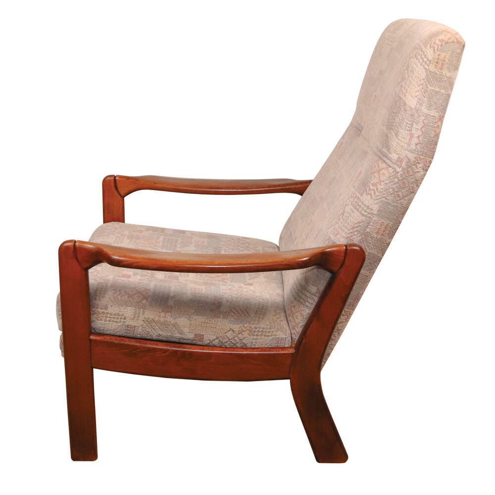 Danish Modern recliner armchair with folding footrest, 1960s