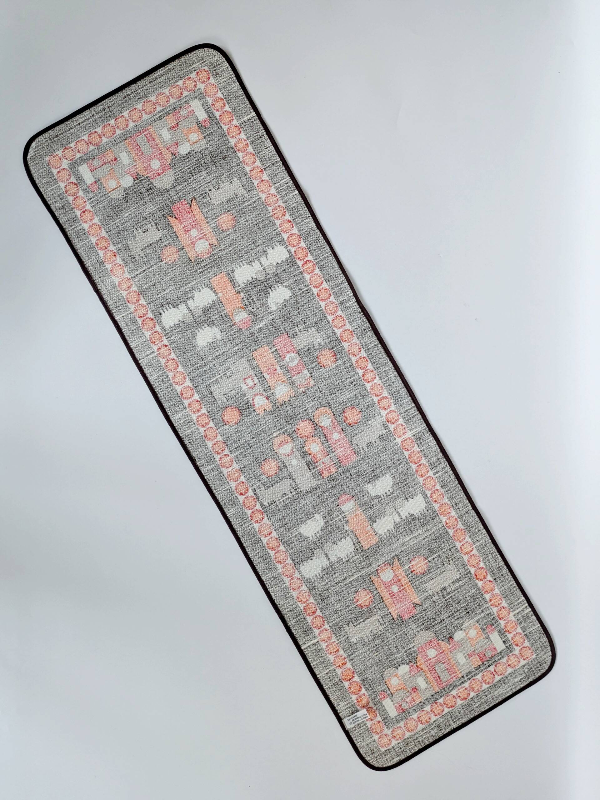 Södahl 1960s jute table runner, Nativity scene