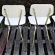 Set of 4 chairs in white 60s formica 70