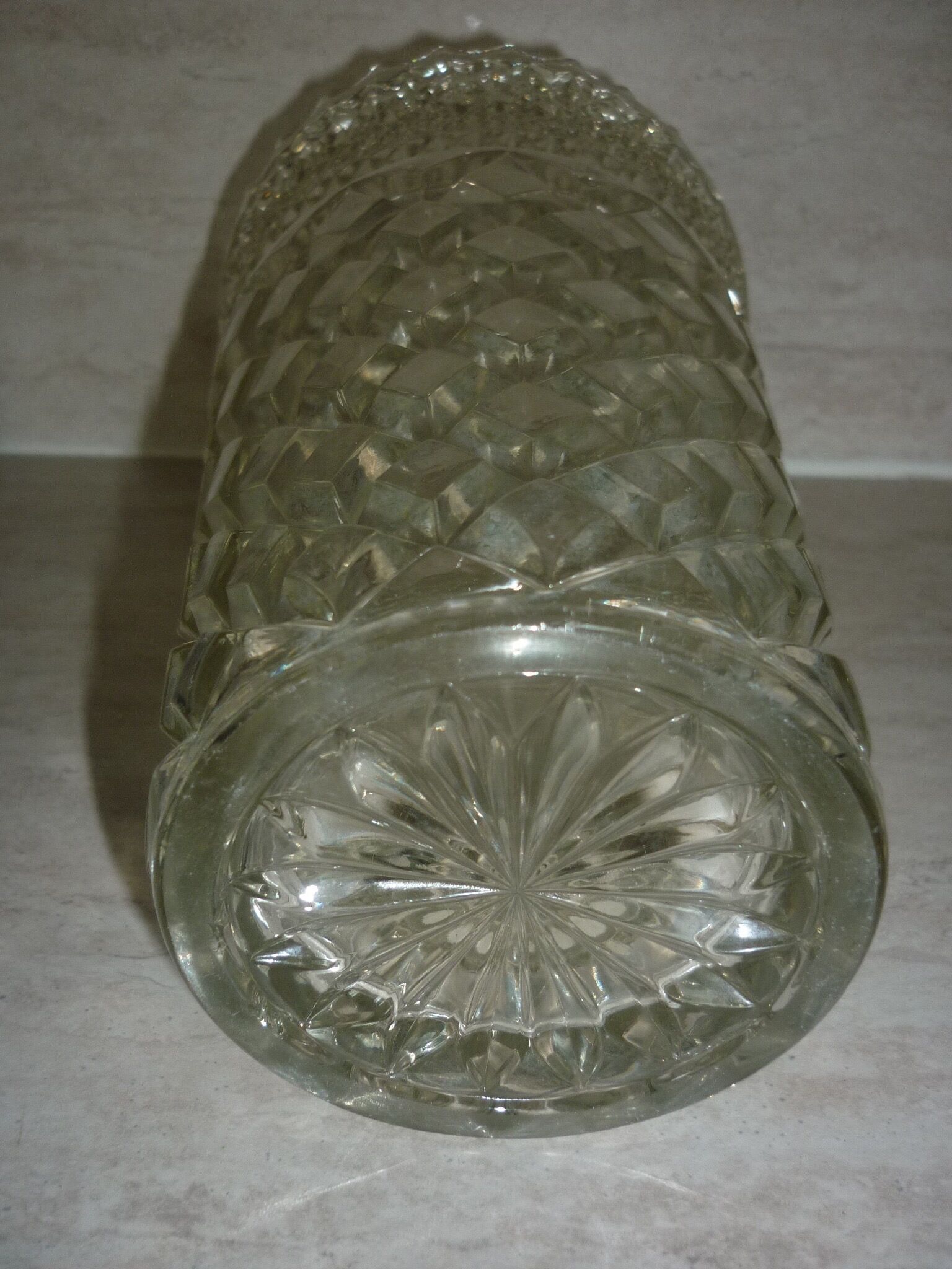 Vintage pressed molded glass vase