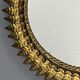Midcentury bohemian Hollywood Regency Spanish gilt metal sun mirror, 1960s