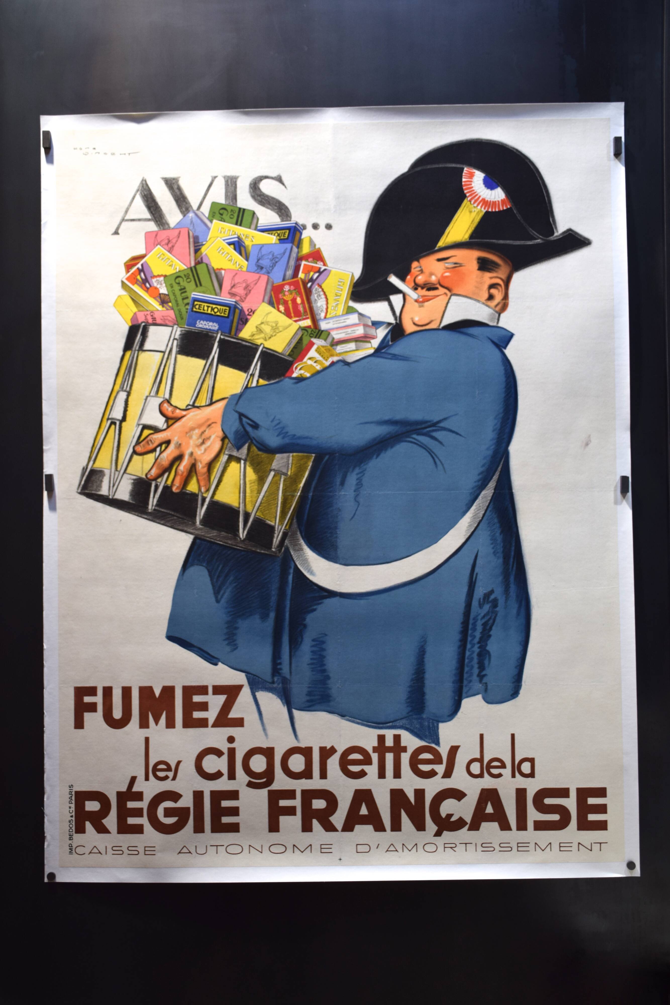 Poster "Smoke the cigarettes of the French Board" - 1935
