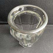 Vase in cut crystal and silver hallmark head of minerva 1st title