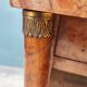 Empire style bedside table marble top