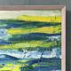 Mid-Century Modern Swedish "Waves" Vintage Abstract Oil Painting, Framed