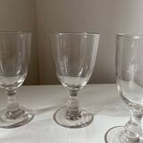 Set of 6 antique 19th century bistro balloon glasses