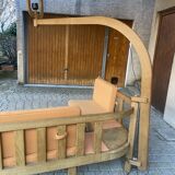 Corner bench and incorporated floor lamp guillerme et chambron