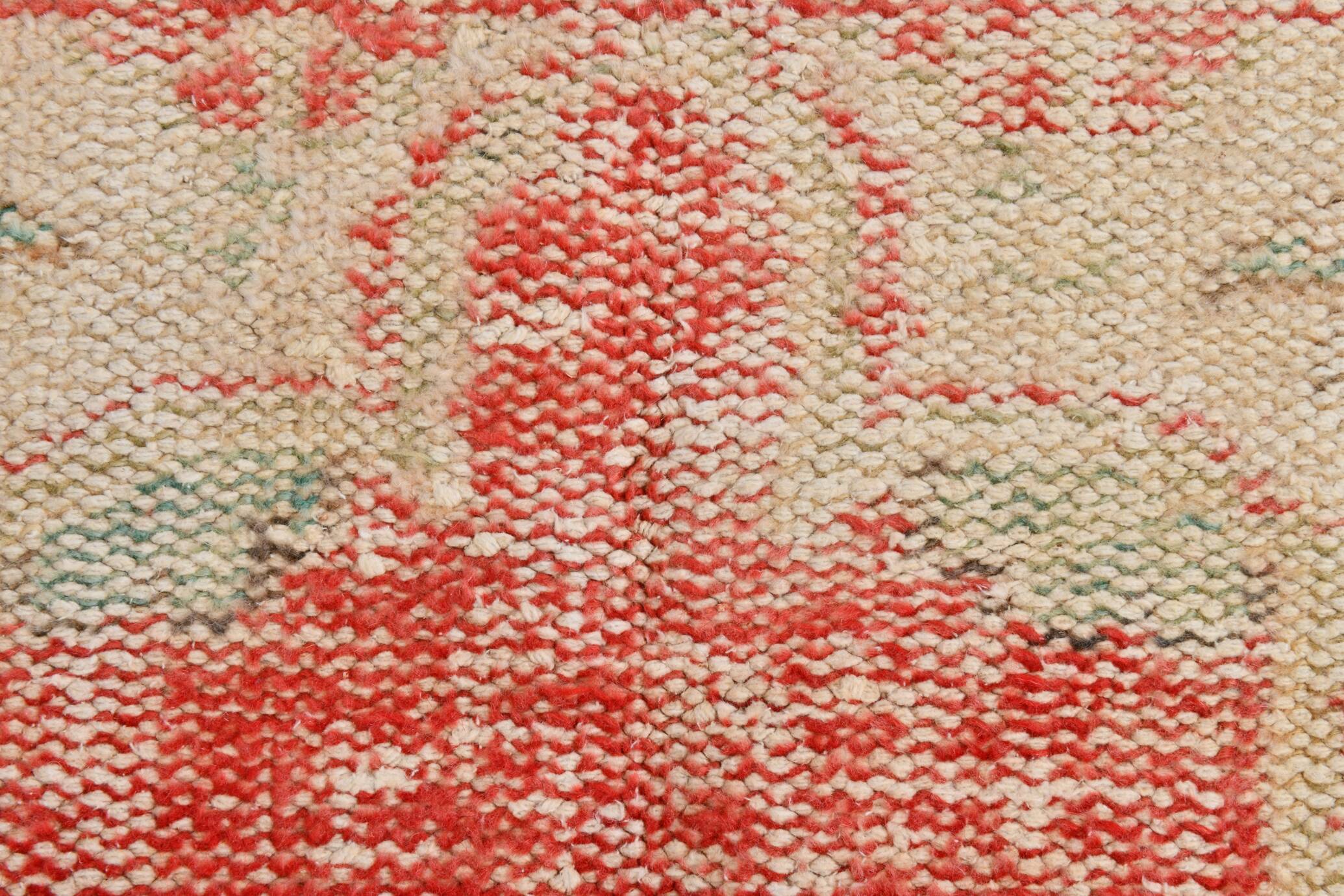 6x10 Pale Red Cream Turkish Vintage Rug,  172x295Cm SK 21080