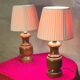 Paire de lampes de chevet de style scandinave en bois 31x16, 1960