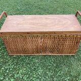 Rattan toy chest