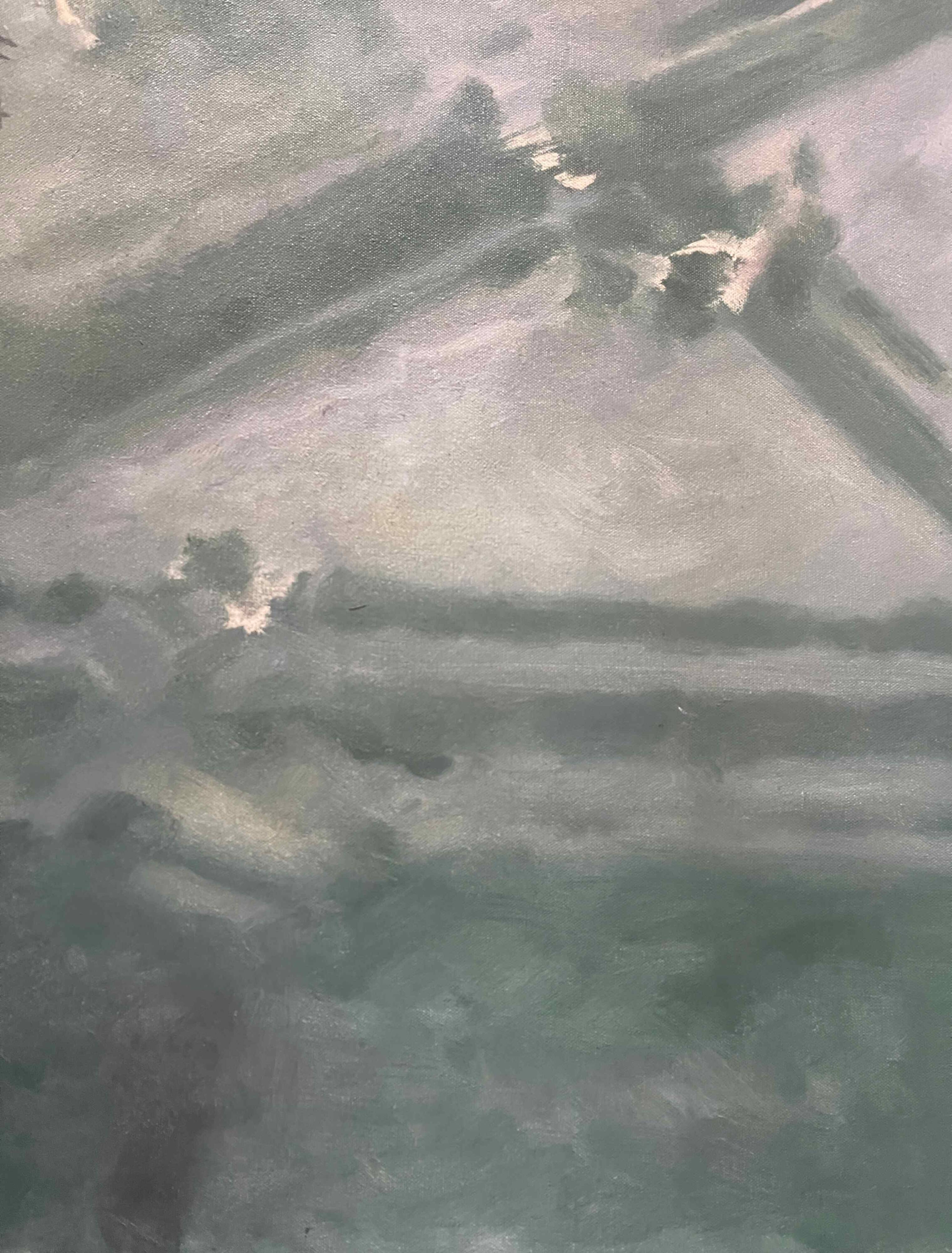 HST painting "Abstraction" Guy Feinstein (1929-2008) Narrative figuration