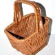 Vintage square wicker basket - 16 x 20 cm