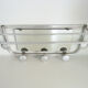 Old aluminum coat holder with mirror, 5 patères and a hat holder. Year 50
