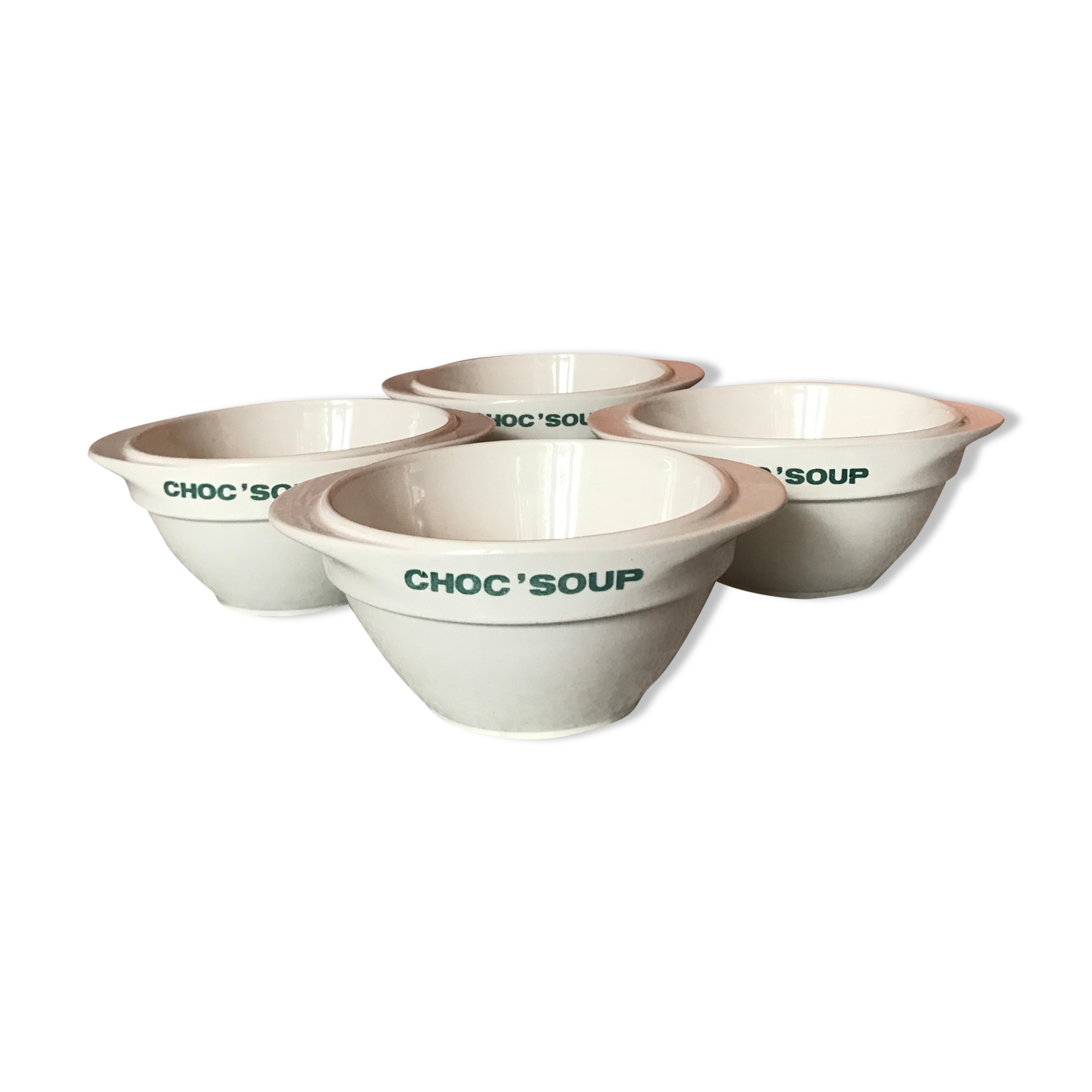 Vintage bowls choc'soup