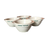 Vintage bowls choc'soup