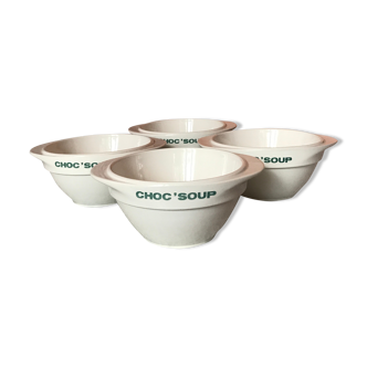 Vintage bowls choc'soup