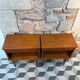 Pair of bedside tables with tapered legs, 1960s/70s