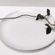 White Lacquered Ceramic Dessert Plate by Ginori Ascribable to Gio Ponti, Italy