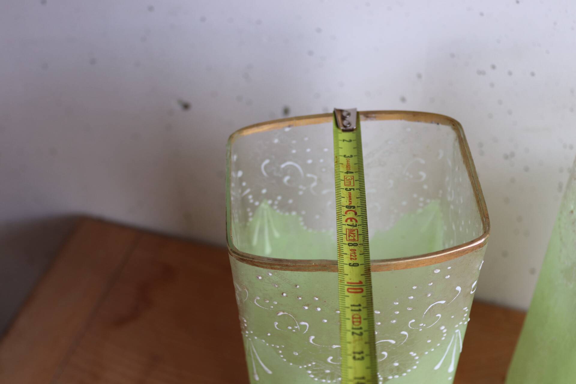Paire de vases anciens en verre fin XIXe art nouveau