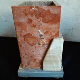 Pair of marble and onyx book clamts