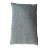 Coussin bleu vert en gros lin