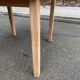 Renovated round Scandinavian dining table, extendable, made of solid wood, 110-140cm.