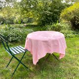 Nappe en coton vintage rose 140 X 130