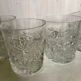 Set of 5 crystal whiskey glasses