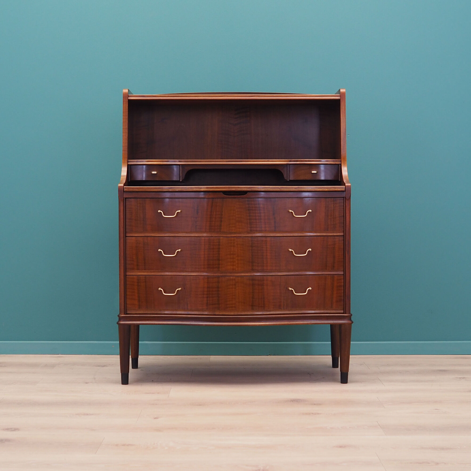 Walnut secretary, Danish design, 60s, made in Denmark