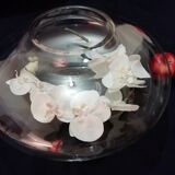 Flat vase "ufo" in thick glass