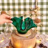 Green glass cup with original shape