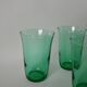lot de 5 verres à eau en verre vert made in France années 70