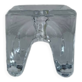 Juhava "ice cube" glass candlestick, vintage