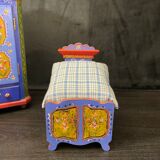 Tyrolean Miniature Wardrobe and Bed Set