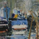 Oil on canvas “Concarneau”, signed S. Blaszczyk – 1991