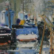 Huile sur Toile « Concarneau », signée S. Blaszczyk – 1991