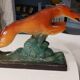 Art deco greyhound ceramic sculpture 1930s