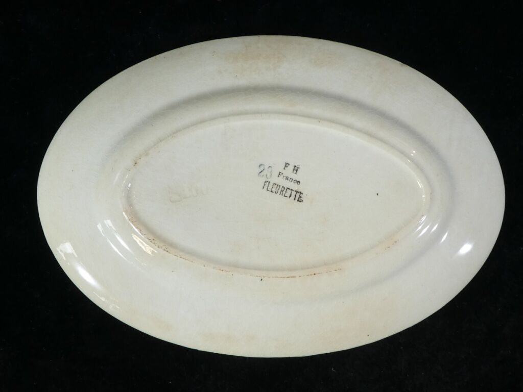 Raviers in faience blue fleurette model