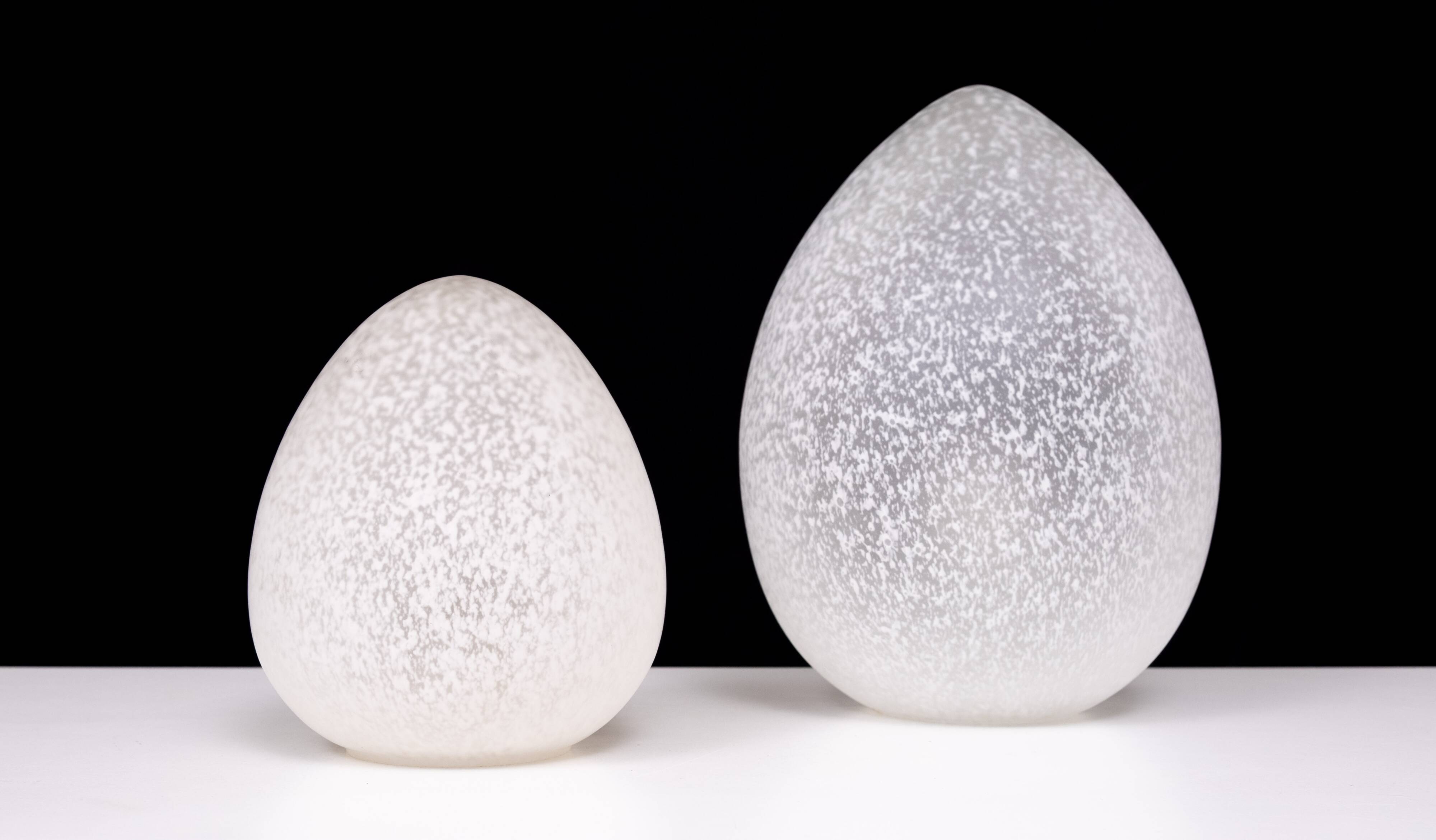 France set Egg lamps Domec Luminaires 1970s